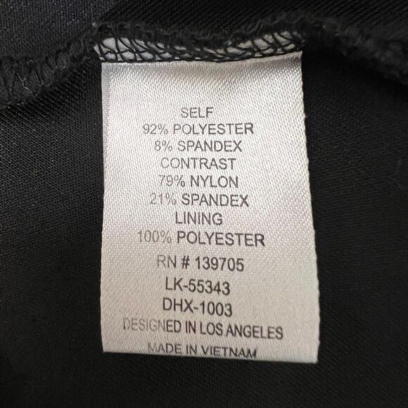 Emerald Sundae Womens Fit n Flare Dress Large Black Racer Back Club Party Dance - Picture 5 of 6